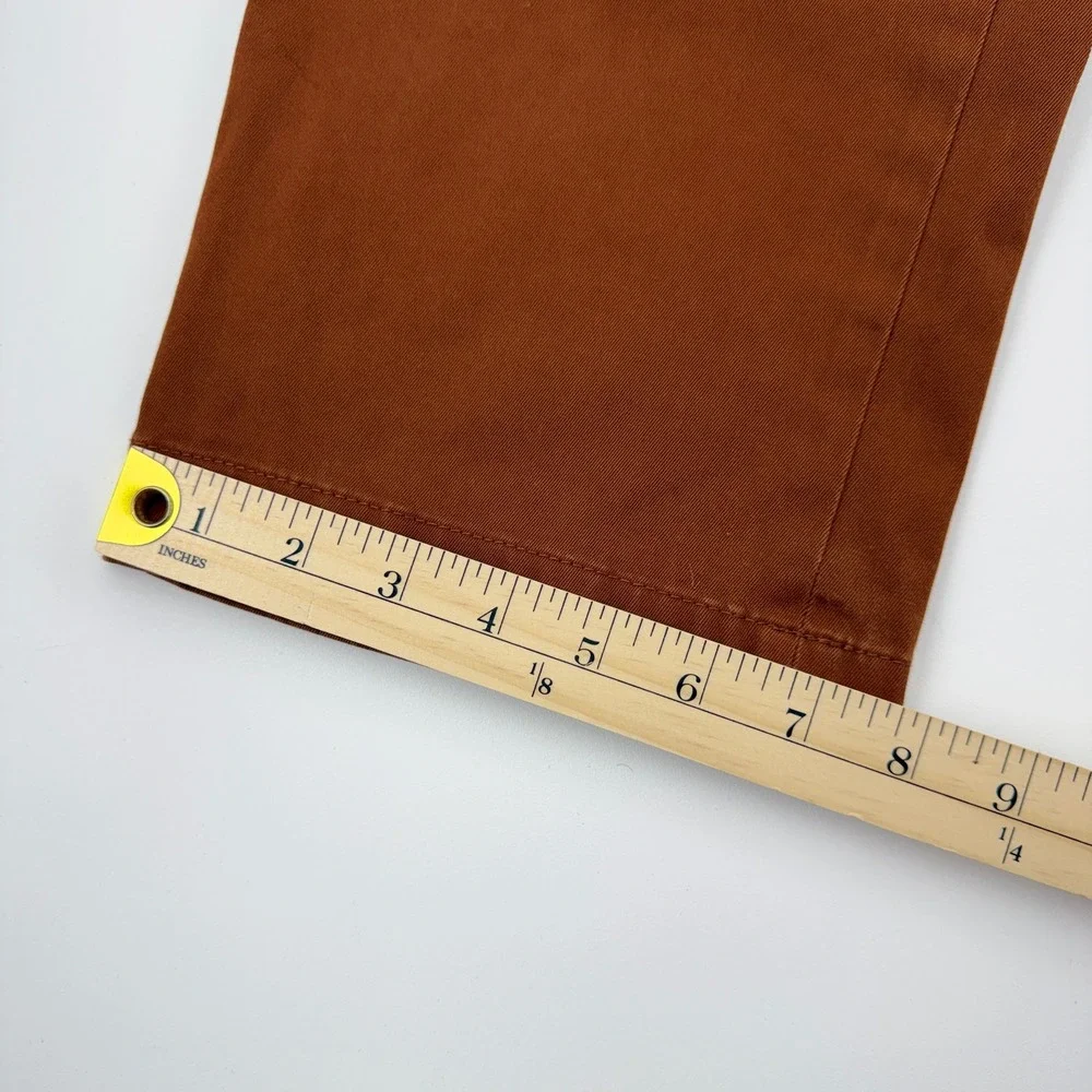Banana Republic Emerson Straight Fit Rapid Movement Chinos Rust Brown 32x30 Mens